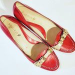 Boutique 9 Red Leather Luciano Kitten Heels Size 8 Photo 0