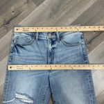 EXPRESS  Conscious Edit Straight Ankle High Rise Jeans Blue 4 Distressed‎ Photo 11