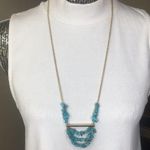 Sugarfix  by BaubleBar Gold Bar Turquoise Pendant Necklace Photo 0