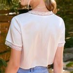 SheIn Lace Trim Satin Top Photo 1