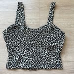 Lipsy London animal print cheetah corset crop top Black Size 6 Photo 2