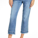 Democracy  Ab solution Kick Flare Double Layer Fray Hem Crop Jeans, size 10 Photo 0