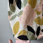 Rachel Zoe Linen Top Floral Costal Resort Vacation Beach Lagenlook Tropical Art Wear Boho M Photo 2