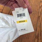 Becca  Kennedy Crochet Tab Side Hipster Bikini Bottom‎ Swimsuit White Size M NWT Photo 3