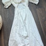 WAYF Peggy MIDI Dress in Ivory Photo 0