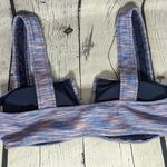 Aerie  V Bandeau‎ Purple Space Dye Padded Bikini Top Size S Swim Bra Photo 1