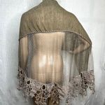 Brown Wool Lace Shawl Wrap Photo 2