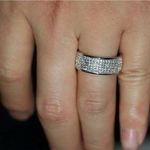 Titanium Stainless Steel Silver 8mm Ring Size 7 Photo 1