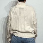 Topshop Cream Chunky Knit Oversized Turtleneck Sweater Sz M NWT Photo 9