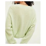 Free People  Elias Cashmere V Sweater Size Small Ribbed Cropped Soft Casual Photo 9