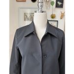 Theory  Black Beltless Trenchcoat Rain Coat $550 S Photo 2