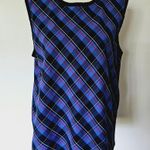 Public School Dalya Blue Plaid Cotton Sleeveless Top Size 8 Worn On TV Photo 3
