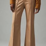 Avec Les Filles Beige Leather Flare Pants  Photo 2