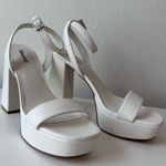 Abound  White Chunky Heels Photo 4