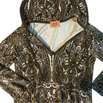 Juicy Couture Y2K vintage paisley Womens Brown tan hoodie velour Size Small Photo 2