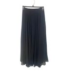 Chicwish NWT  medium long layer black flowy maxi skirt zipper back Photo 1