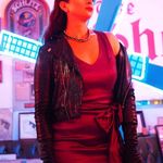 8 Metallic purple tank strap mini wiggle dress Size 10 Photo 6