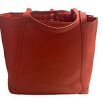 Big Buddha Orange Tote 13X6X13 Bucket Style Woven Tassels Photo 0