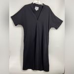 Anthropologie Velvet by Graham & Spencer Black V-Neck Midi Dress Size 3X Photo 2