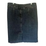 Perry Ellis Y2K Denim Jean Midi Skirt Size 14 Photo 0
