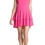 CeCe Cynthia Steffe Pink Lily Tiered Ruffle Drop Waist cap sleeve Party Dress Photo 0