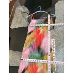 Pretty Little Thing  US 12 Multicolor Pleated Cowl Neck Maxi Dress Spaghetti Strap Photo 11