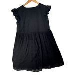 Layerz Clothing Marci Dress Womens M Black Eyelet Babydoll Flutter Sleeve Folk Size M Photo 3