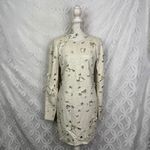 BCBGMAXAZRIA  Jillea Vegan Leather Dress in French‎ Cream Combo Photo 1