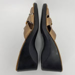 Easy Spirit  Womens Vanisht Sandals Brown Leather Wedge Heels Slip Ons 9.5 M Photo 9