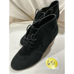 Lucky Brand Woman’s  Size 9 Black Suede Shylow Lace Up Wedge Ankle Boot Photo 1