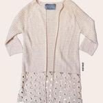 Lela Rose Feminine Boho Crochet Knit Duster Cardigan Topper Pink Size Small Photo 0