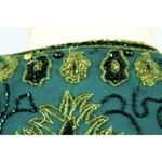 Adrianna Papell Vintage Sequin Beads Studs Jacket Papell Long Line Silk Evening Teal S 1994 Photo 3