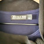 7th Avenue Short Sleeve Sweater with Neck Bow Detail in Navy and Black Size L Blue Size L Photo 3