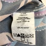 Patbo Satin Cordel Print Scarf Pattern Short Sleeve Button Down Peacocks Multi S Photo 11