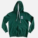 MICHIGAN STATE UNIVERSITY COLLEGE BLING HOODIE JACKET Green Size M Photo 9