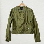 Sanctuary  Olive Green Moto Jacket Women’s Medium Asymmetrical Zip, Utility Style Photo 2