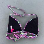 Victoria's Secret Victoria’s Secret Neon Diagonal Stripe padded Pushup Triangle Halter Bikini Top Photo 1