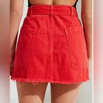 BDG  Urban Outfitters Twill Frayed Mini Skirt red size M Photo 1