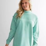 BKE  Buckle Pieced French Terry Pullover Sweatshirt Mint Green Size Small Photo 0