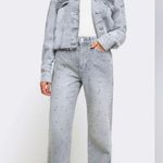 River Island Evelyn Crystal Embellished Rigid Straight Jeans Sz 4 *Flaw* Photo 3
