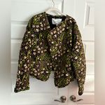 ALC Frank A.L.C. Emory Jacket Quilted Wide Lapels Long Sleeves Printed Brown Green NWT S Photo 4