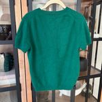 Quince  Mongolian Cashmere sweater short sleeve top tee everglade forest crewneck Photo 4