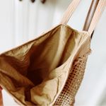 Handmade Crochet Knit Boho Handbag Purse Tan Photo 5