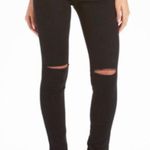 Just Black JB Slit Knee Skinny Jeans Sz 24, Stretch, Ankle, Faded Black, Pockets Photo 0