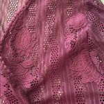 Miss Chievous Miss Cheivous Maroon Full Lace Open Front Cardigan Size M Photo 3