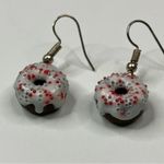 3/$30 Frosted Doughnut Donut Earrings Chocolate Glaze w/Sprinkles Brown Photo 1