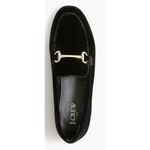 J.Crew Women's Bit Black Velvet Academic Loafers Flats 9.5 Slip On New Photo 1