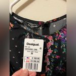 Desigual NWT  leia dress black‎ floral sz 2 (euro 36) Photo 2