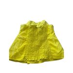 Women's Large Neon Green Yellow Boho Corset Tie Boho Festival Sleeveless Top Photo 5