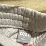 TNA Cozy Fleece XS Light Gray Sweatpants White Photo 2